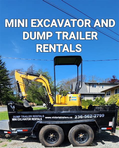 mini excavators for dump trailers